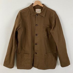 USKEES Canvas overshirt in brown - Size L